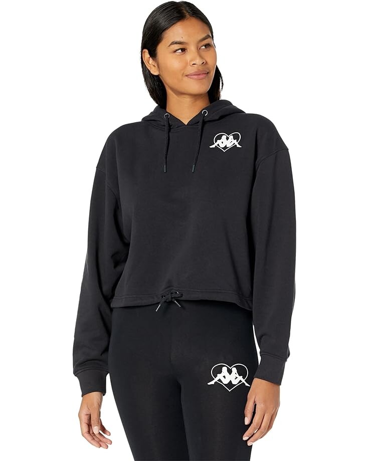 

Толстовка Kappa Authentic Plock, цвет Black Smoke/White Bright