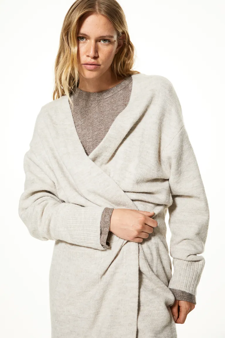 

Длинный кардиган H&M, бежевый