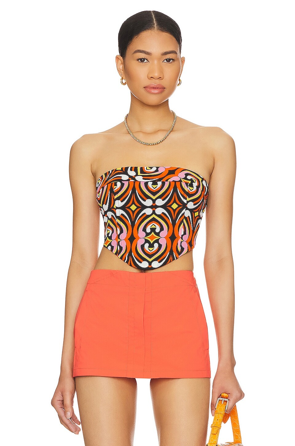 

Топ superdown Elsie Strapless, цвет Orange Multi