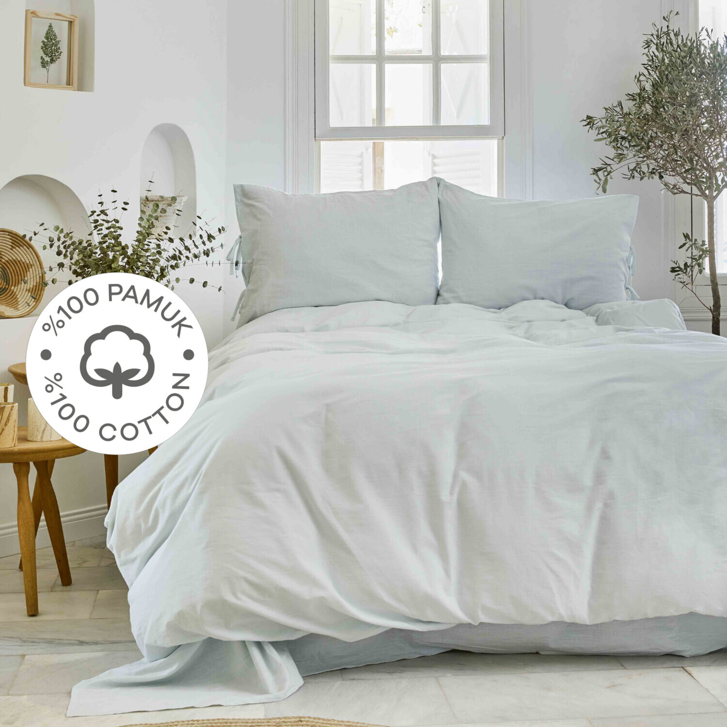 

Karaca Home 4 Element Голубой Комплект постельного белья из 100% хлопка, вода