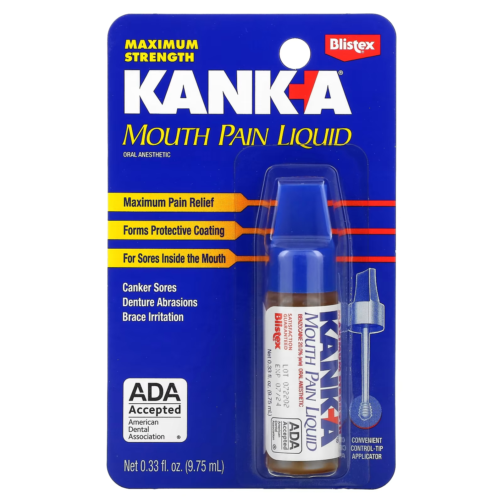 Жидкость Blistex Kank-A для снятия болей во рту, 9,75 мл