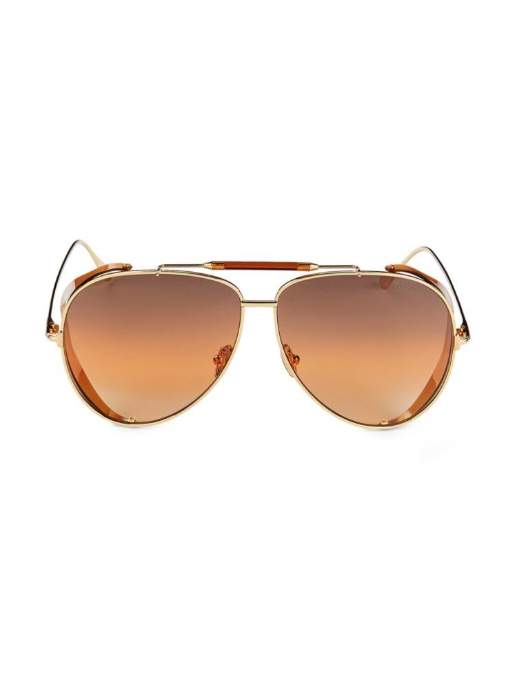 

Солнцезащитные очки-пилоты 62MM Tom Ford, бежевый