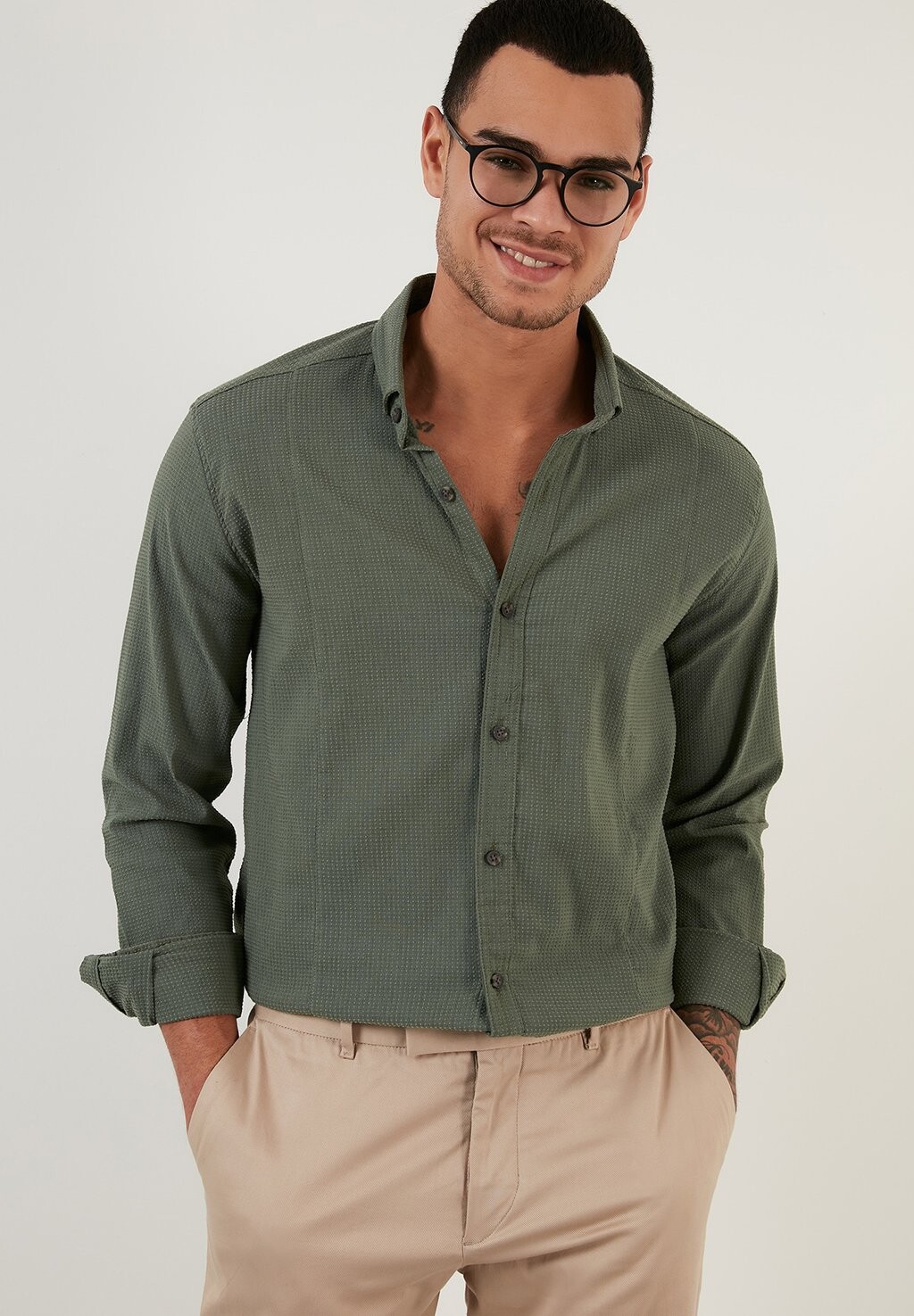 

Рубашка SLIM FIT Buratti, цвет khaki