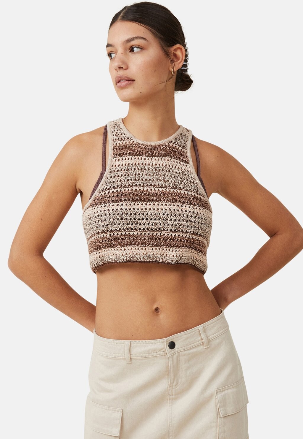 

Топ SUMMER Cotton On, цвет neutral twist