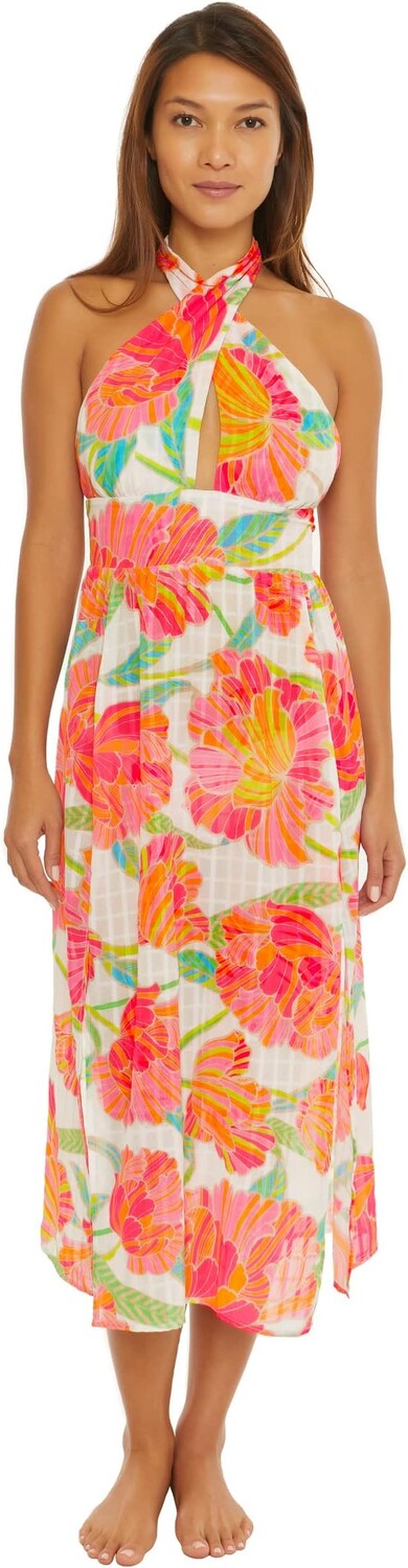 

Платье Poppy с высоким воротником Trina Turk, цвет White Multi