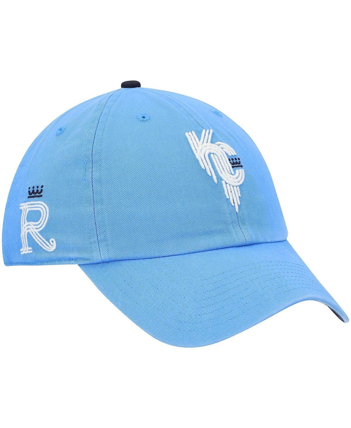 

Мужская голубая регулируемая шляпа Kansas City Royals с кодом города City Connect Clean Up '47 Brand