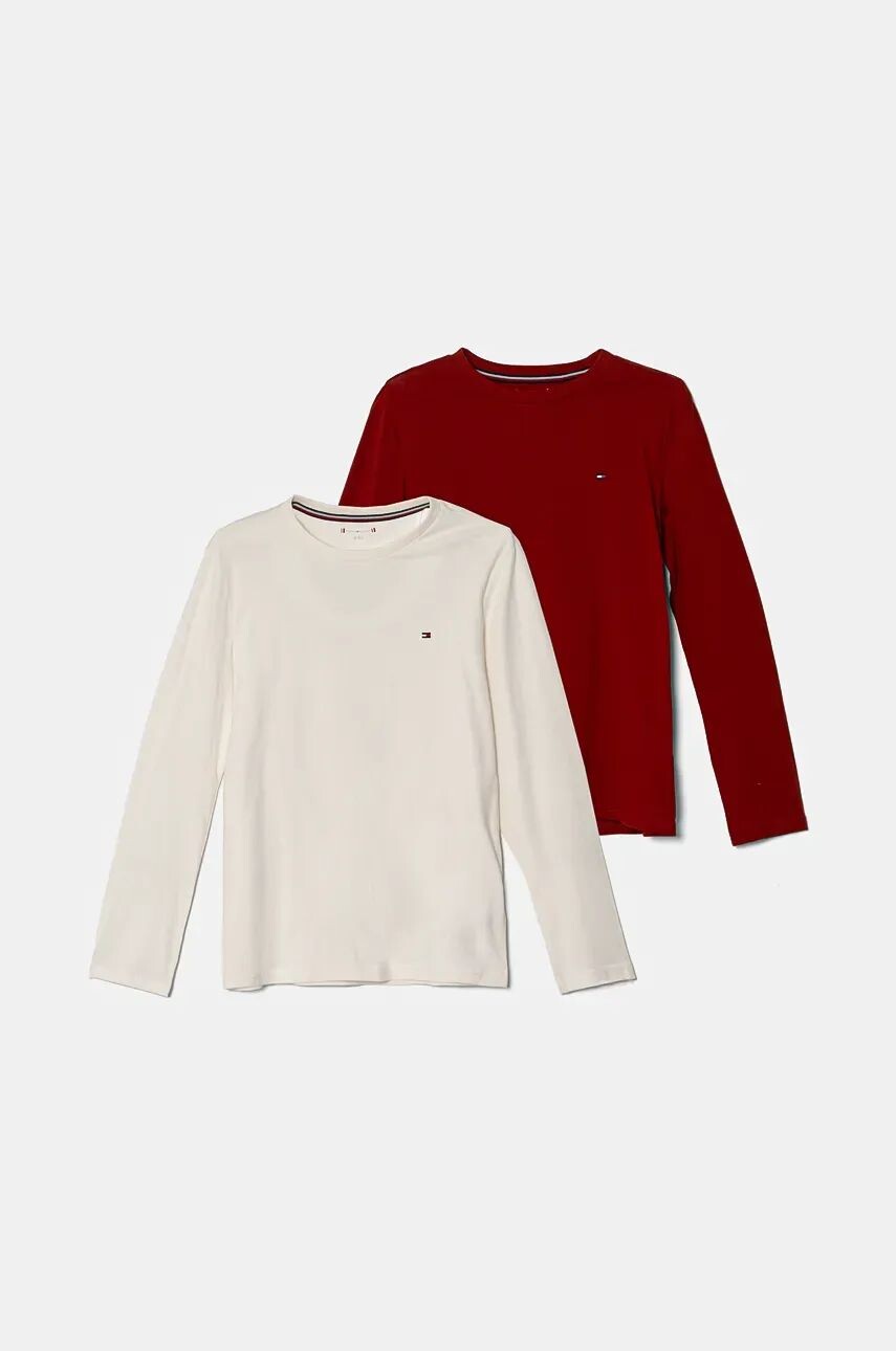 

Детские хлопковые лонгсливы Tommy Hilfiger, 2 пары, красный