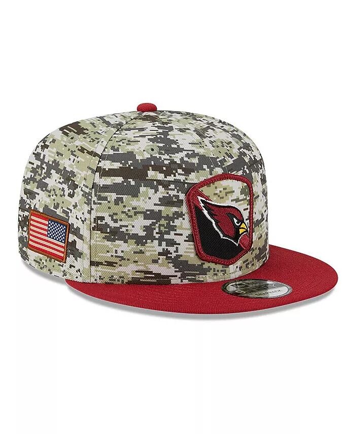 

Мужская камуфляжная кепка Cardinal Arizona Cardinals 2023 Salute To Service 9FIFTY Snapback New Era, зеленый