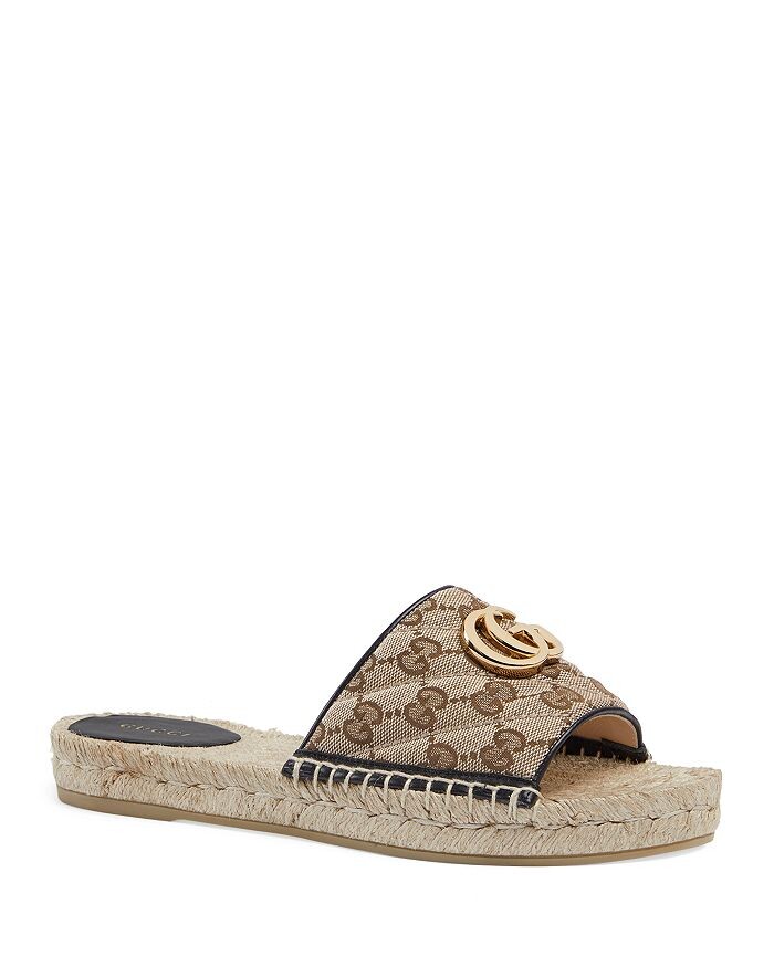 

Женские шлепанцы GG Matelassé Espadrille Gucci