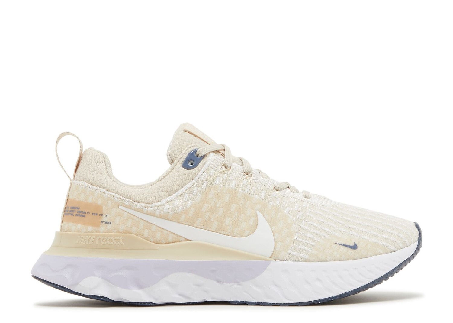 

Кроссовки Nike Wmns React Infinity Run Flyknit 3 'Oatmeal', кремовый, Бежевый