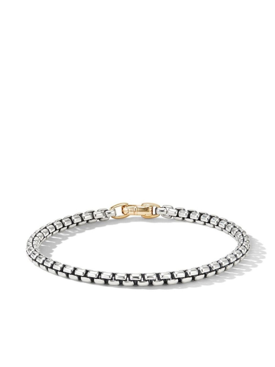 

Цепочный браслет Box Chain из серебра и желтого золота David Yurman, серебряный