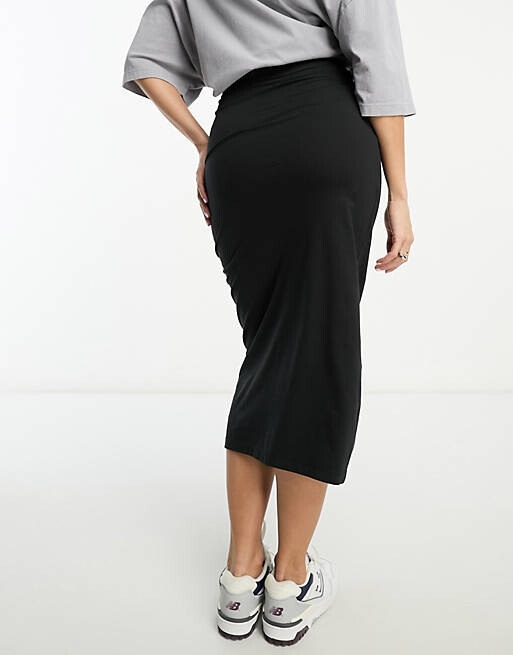 

Черная юбка миди Threadbare Maternity