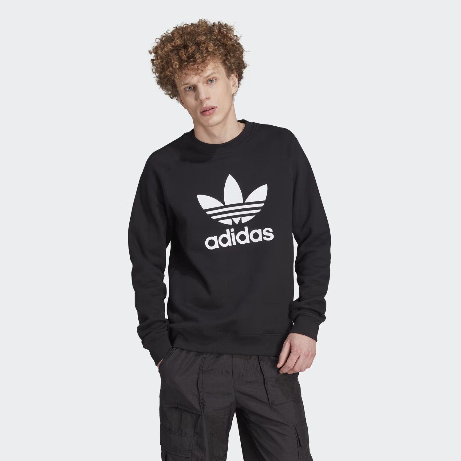 

Толстовка Adicolor Classics с круглым вырезом и трилистником Adidas, цвет Black