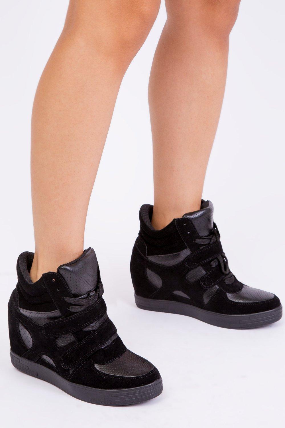 Кроссовки 'Hitop' Wedge Trainers With A Front Lace Up Where's That From, черный