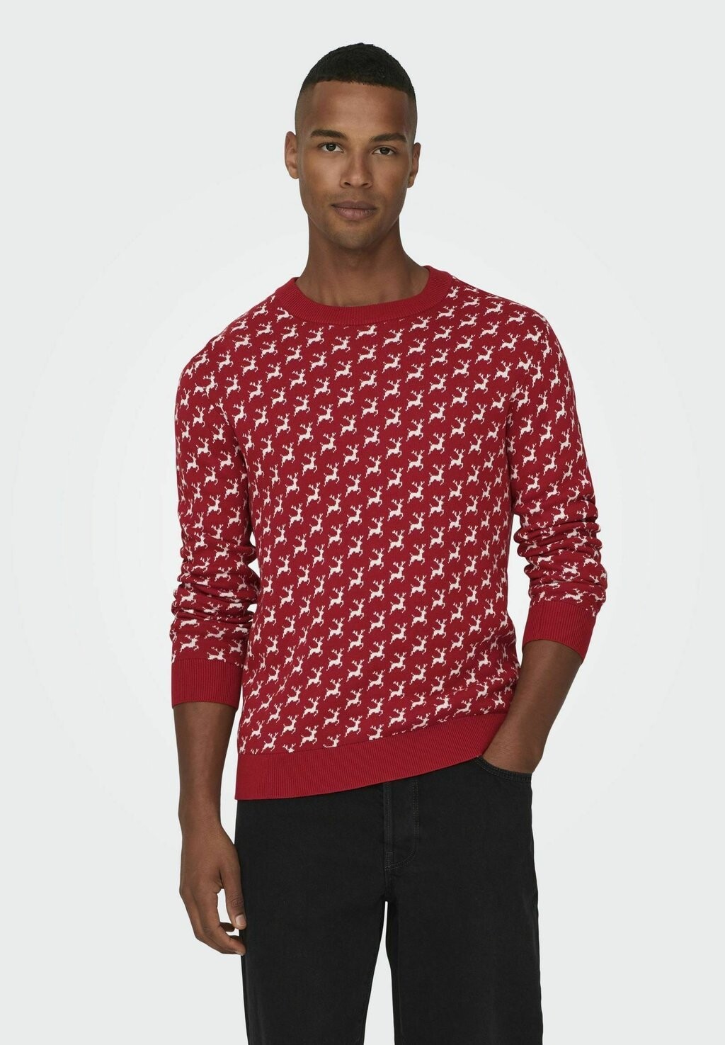 

Свитер XMAS REG 12 MULTI CREW Only & Sons, Помпейский красный
