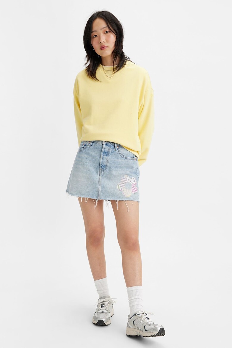

Джинсовая короткая юбка с необработанными концами Levi'S, синий