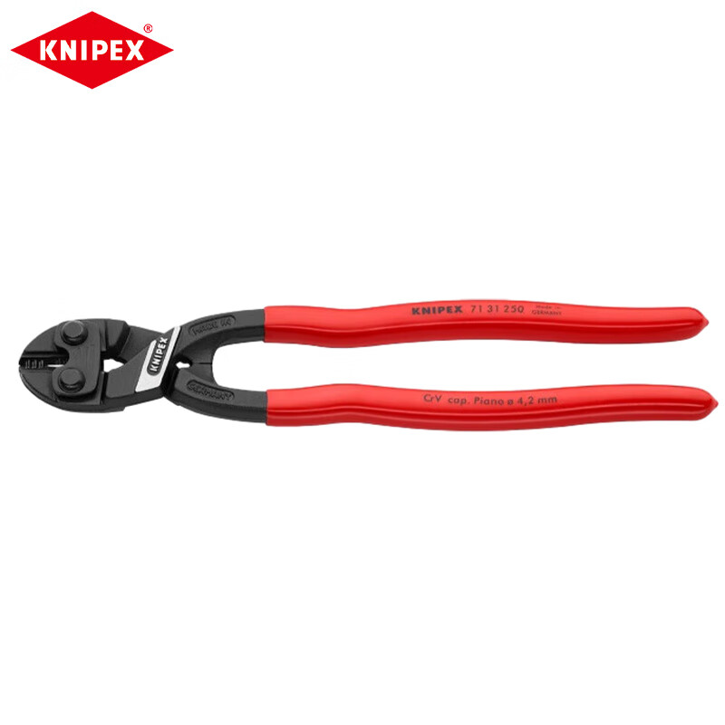 Большой компактный болторез KNIPEX CoBolt XL, 250 мм, экономичный кусачки для проволоки, кабельный резак 71 31 250