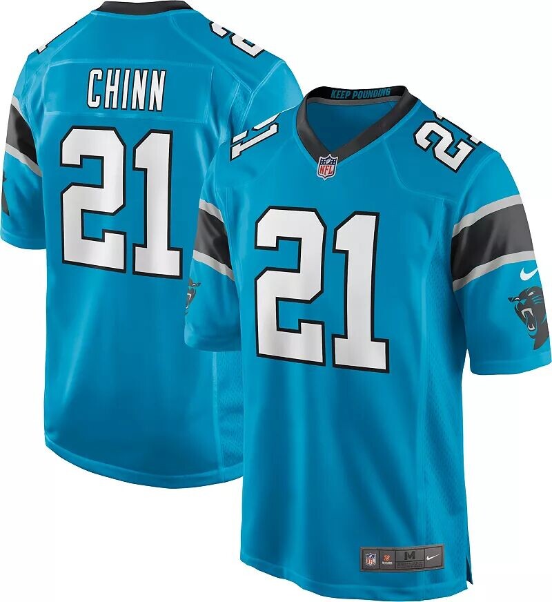 

Мужская синяя футболка Nike Carolina Panthers Jeremy Chinn № 21 для альтернативной игры