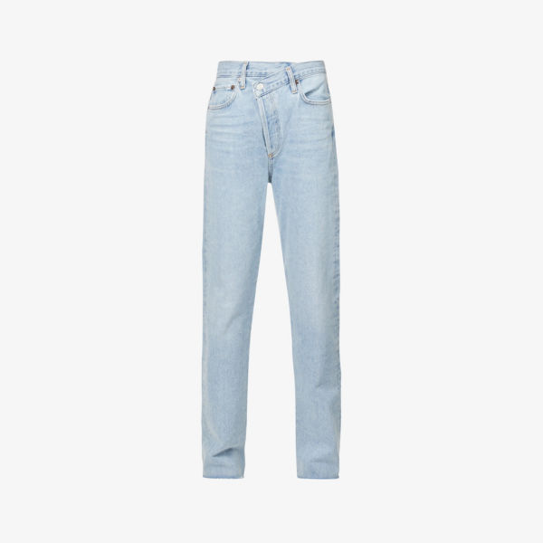 цена Прямые джинсы Criss Cross с высокой посадкой из органического хлопка Agolde, цвет dimension