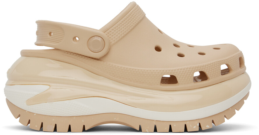 

Бежевые сабо Mega Crush Crocs, цвет Shitake