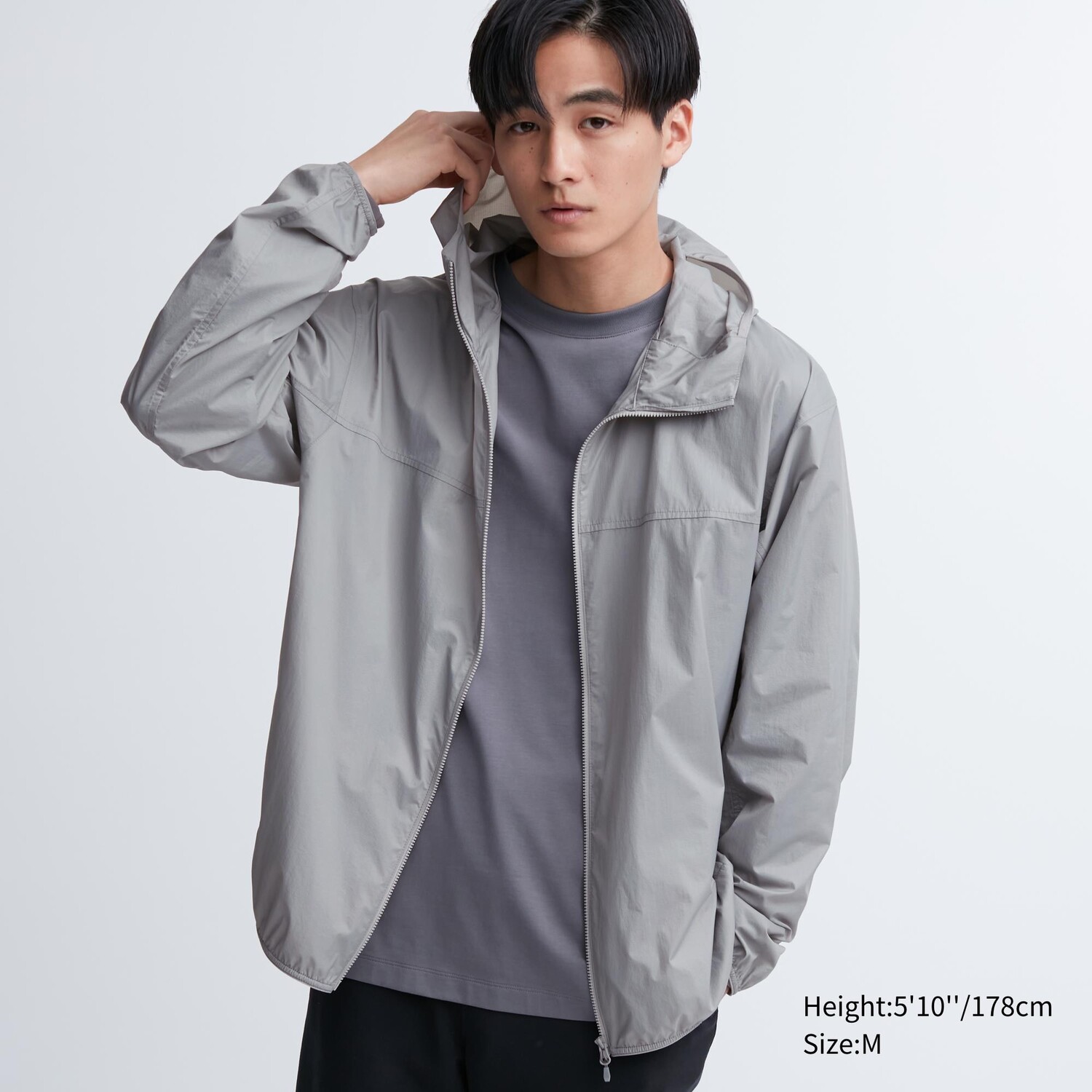 

Карманная парка с 3d уф-защитой UNIQLO, серый