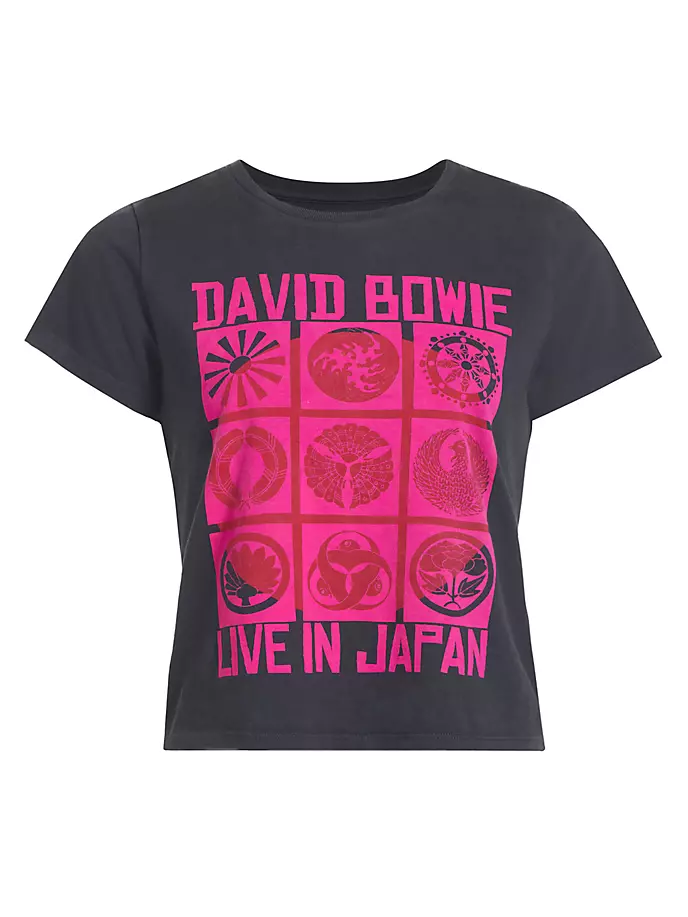 

Укороченная хлопковая футболка Itty с графическим рисунком Mother, цвет bowie live in japan