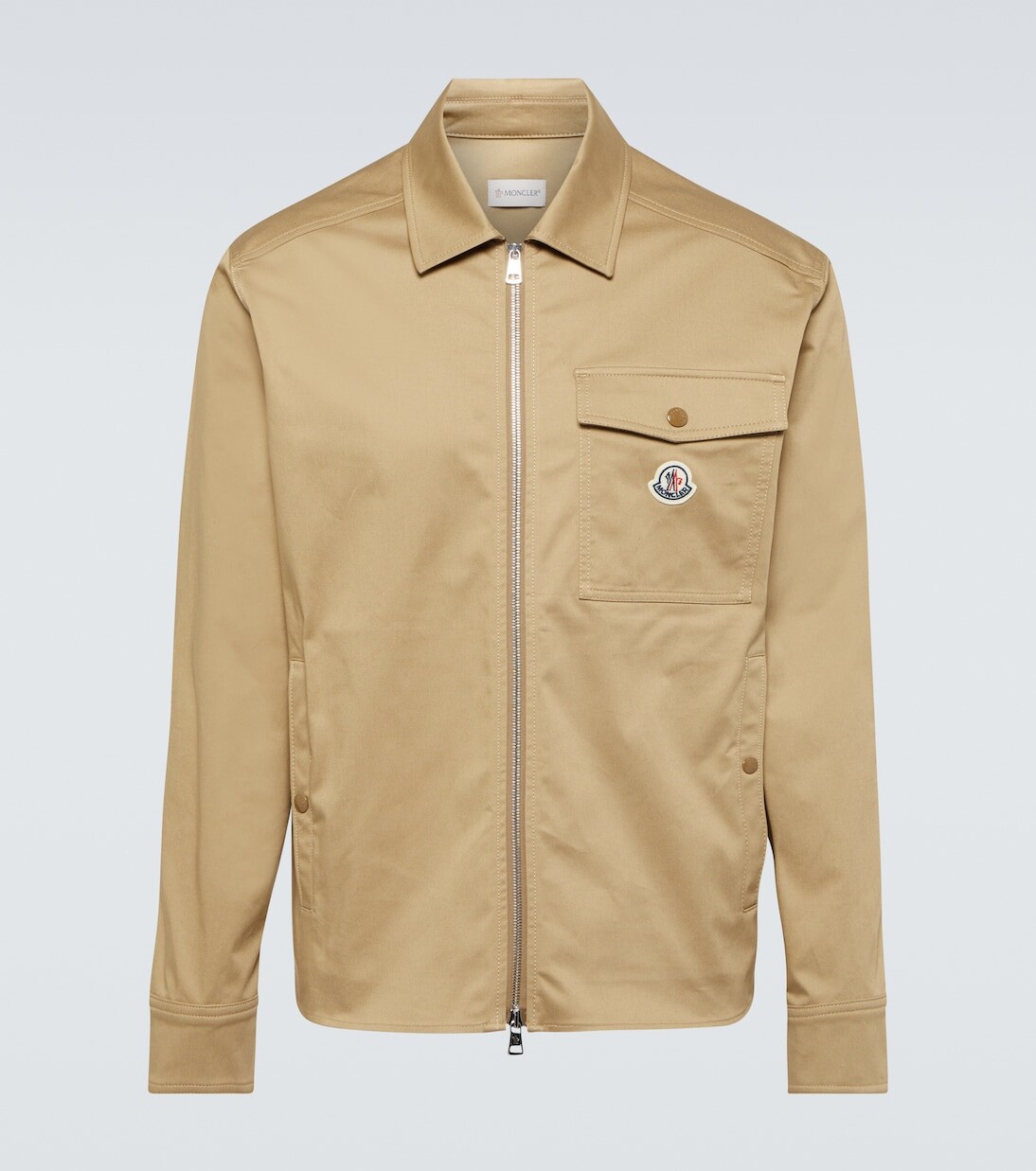 

Хлопковая блузонная куртка Moncler, коричневый