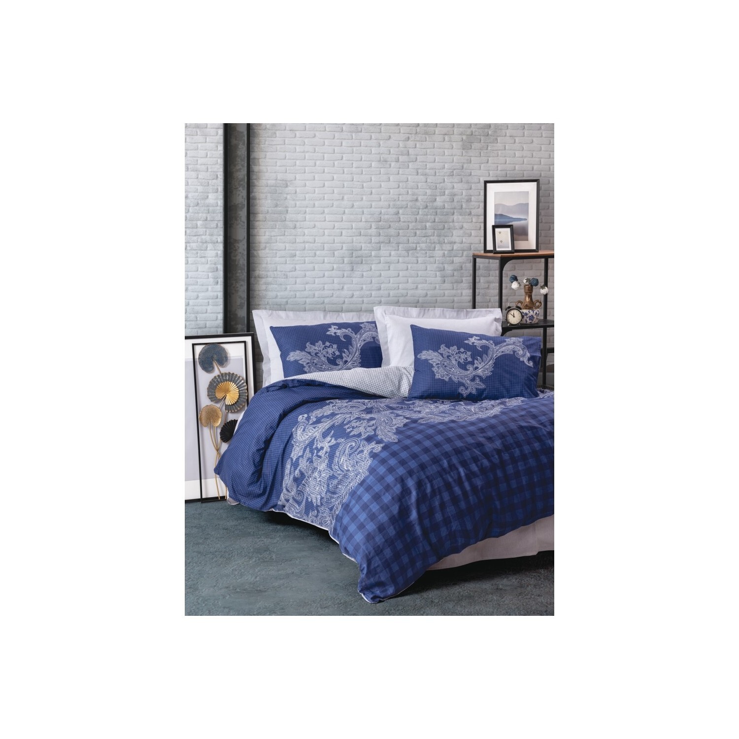 

Комплект постельного белья мужских двойных пододеяльников Bitsy Navy Blue