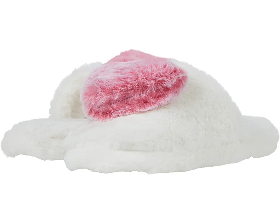 цена Домашняя обувь Betsey Johnson Novelty Sherpa Scuff Slipper, цвет White/Pink Heart