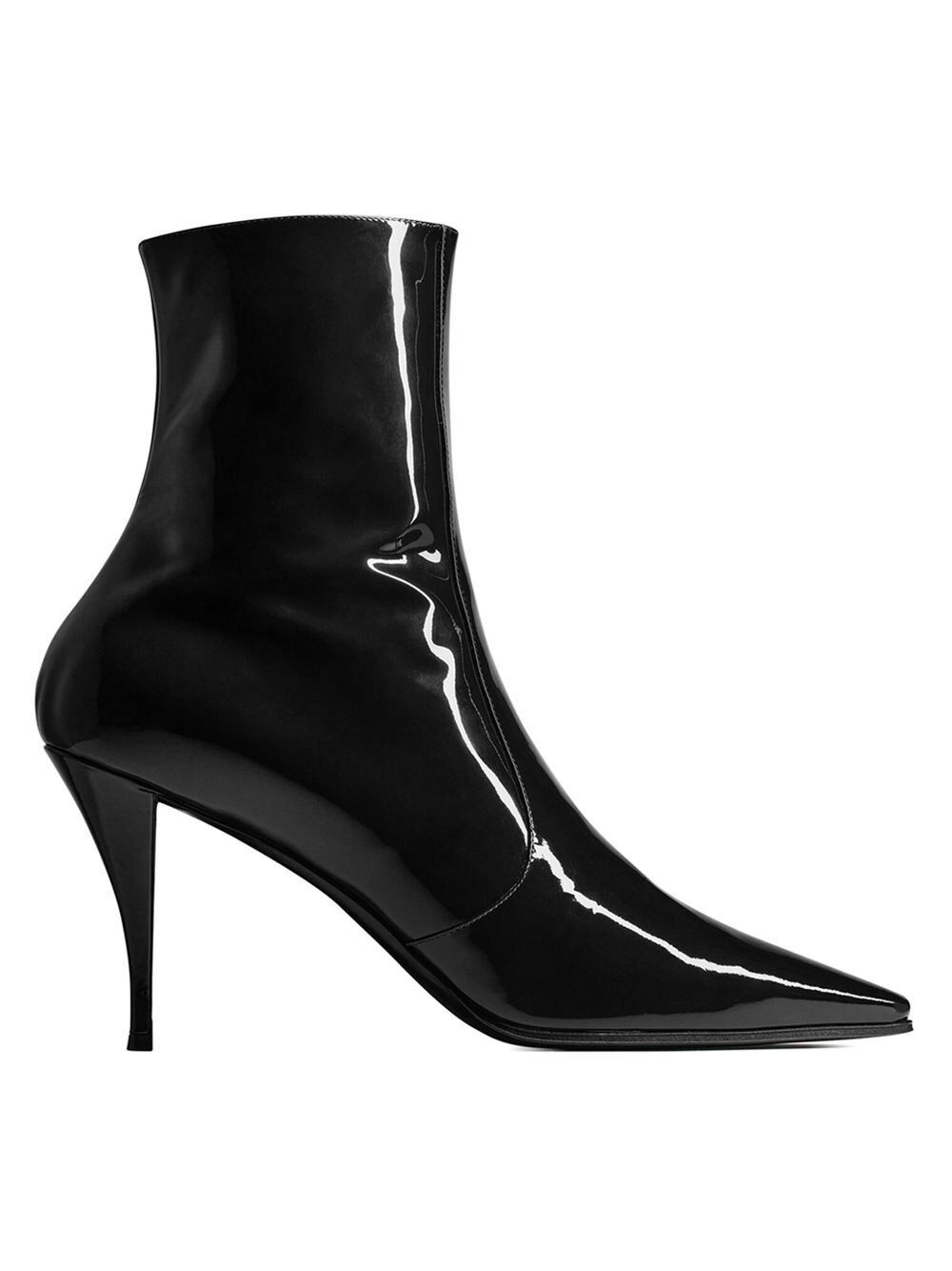 

Ботинки Ziggy на молнии из лакированной кожи Saint Laurent, черный