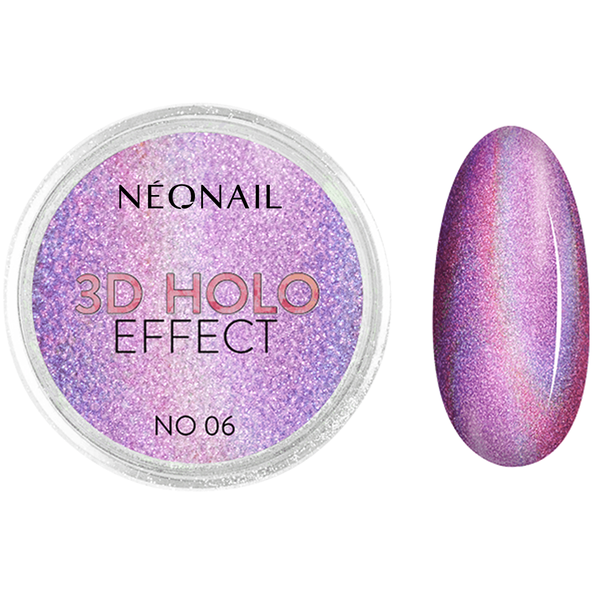 Пудра для дизайна ногтей 06 Neonail 3D Holo Effect, 2 гр кисть для дизайна 2 4 neonail