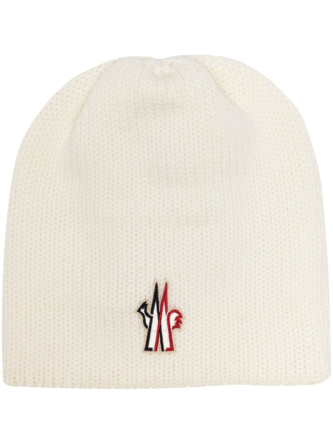 

Moncler Grenoble logo-appliqué wool beanie, белый