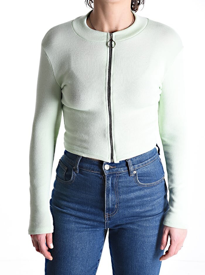 

Мини-кардиган на молнии, цвет Moss green
