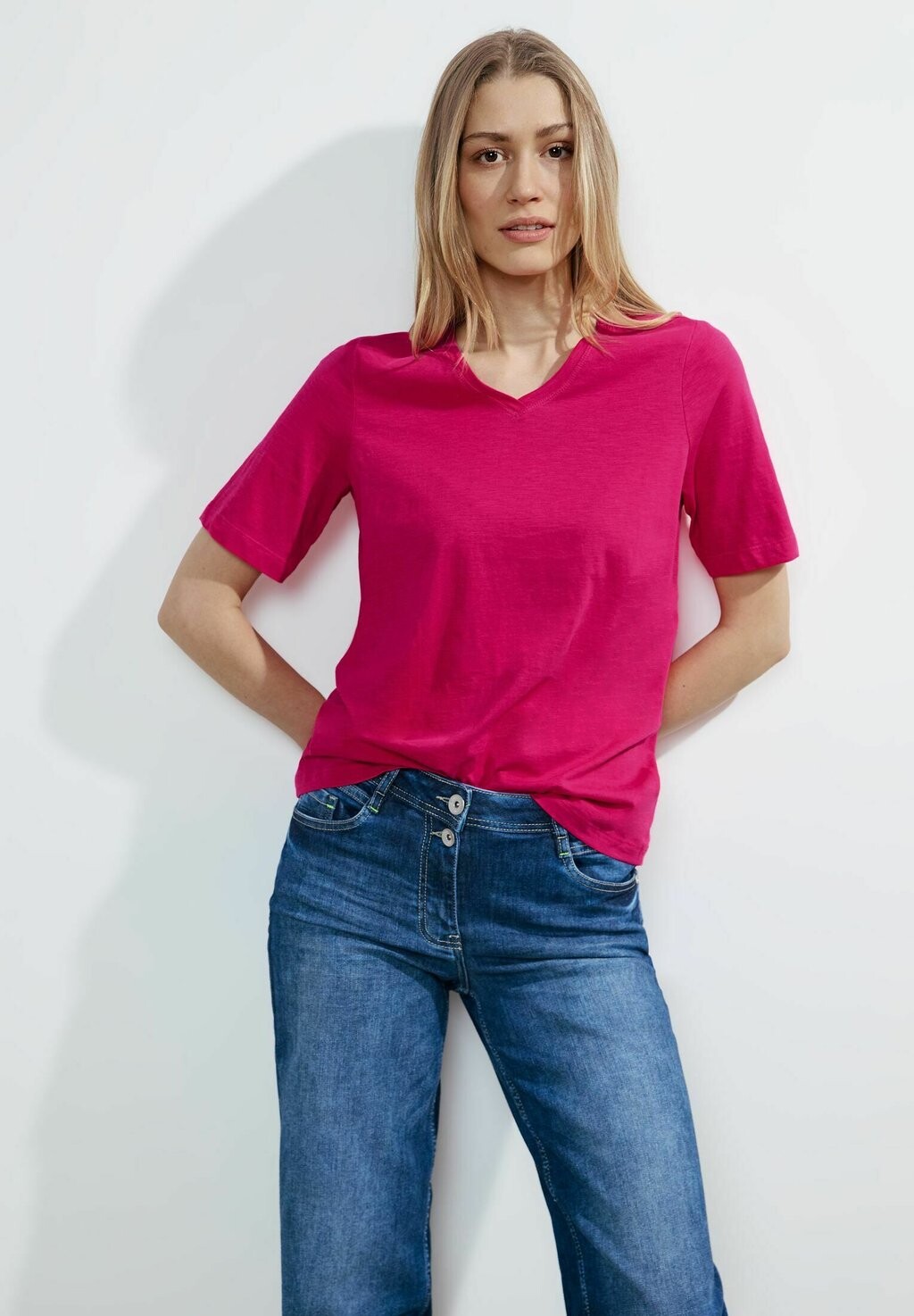 

Футболка базовая Cecil, цвет pink