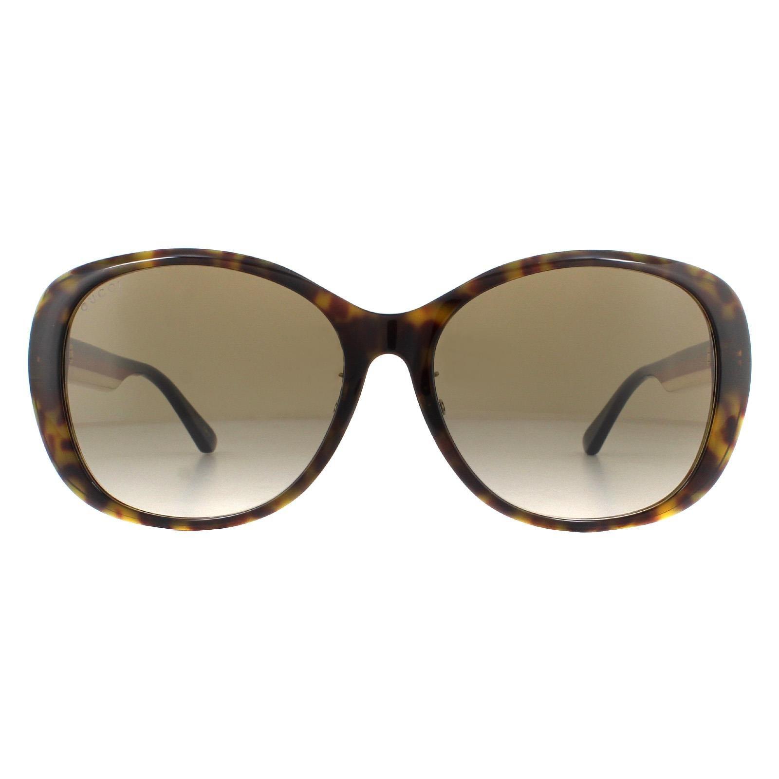 Круглые темные гаванно-коричневые солнцезащитные очки с градиентом Gucci, коричневый gucci gg 1099sa 003 61 золотой металл