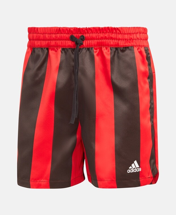 

Атласные шорты adidas, красный