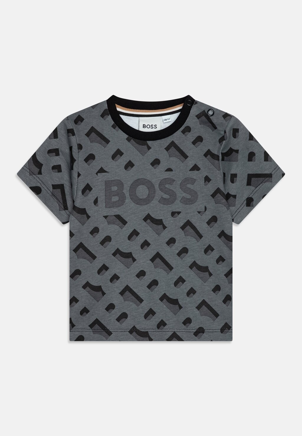 

Футболка с принтом BABY SHORT SLEEVES TEE BOSS Kidswear, цвет black