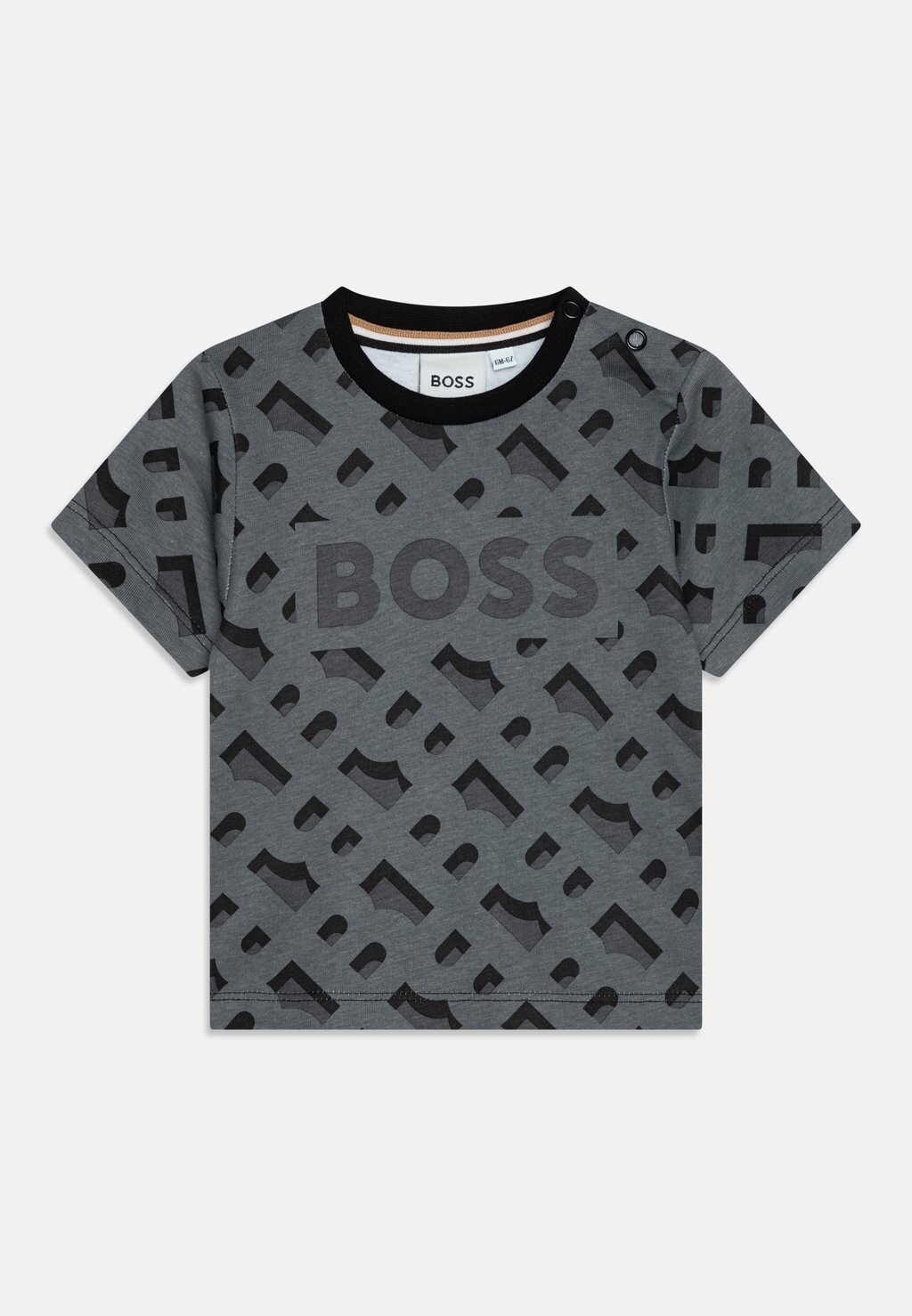 Футболка с принтом BABY SHORT SLEEVES TEE BOSS Kidswear, цвет black