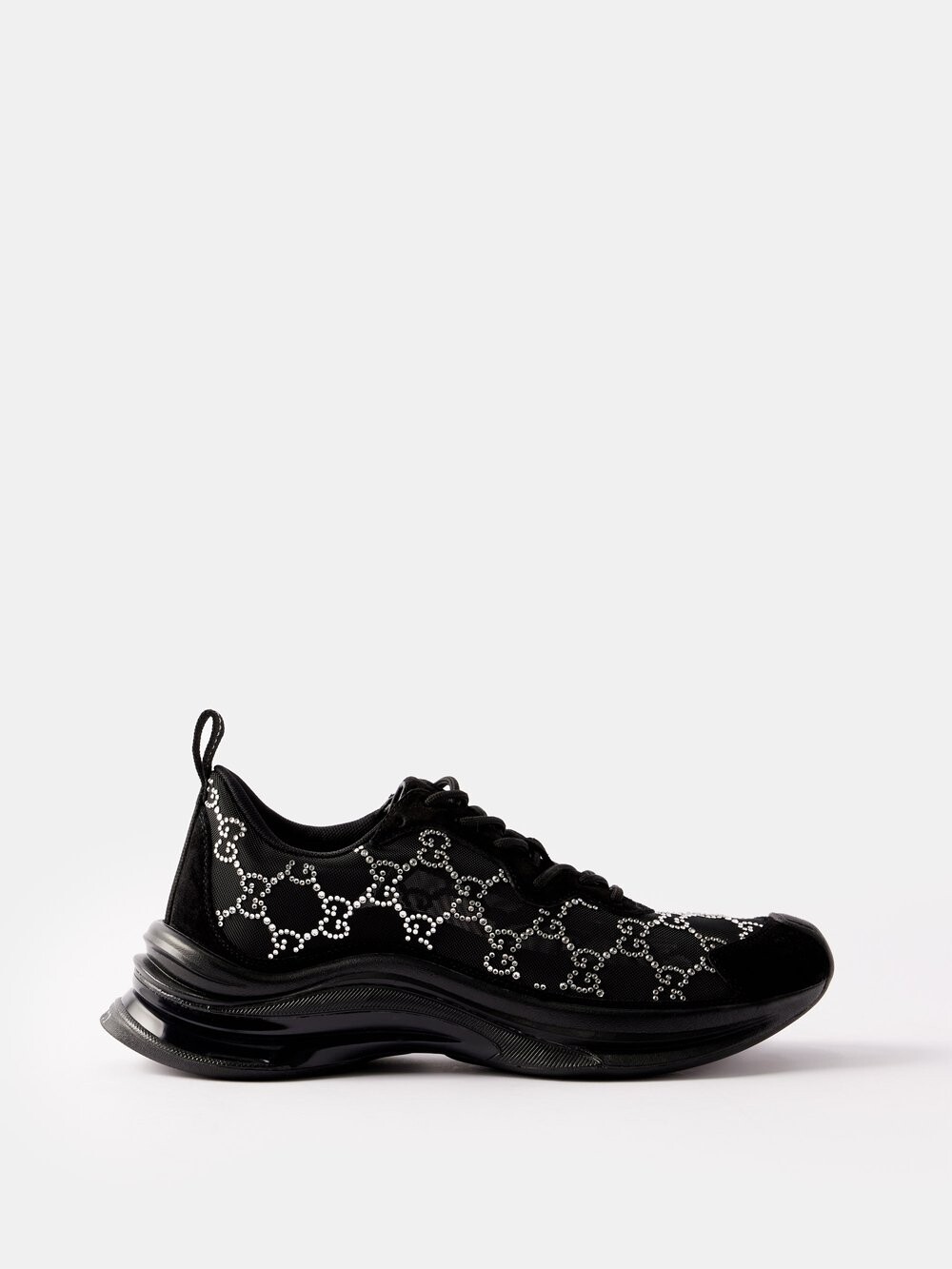 

Кроссовки gucci run с кристаллической сеткой Gucci, черный