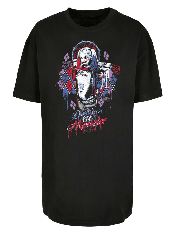 

Футболка F4NT4STIC Oversized Boyfriend Tee Harley Quinn Daddys Lil Monster, черный