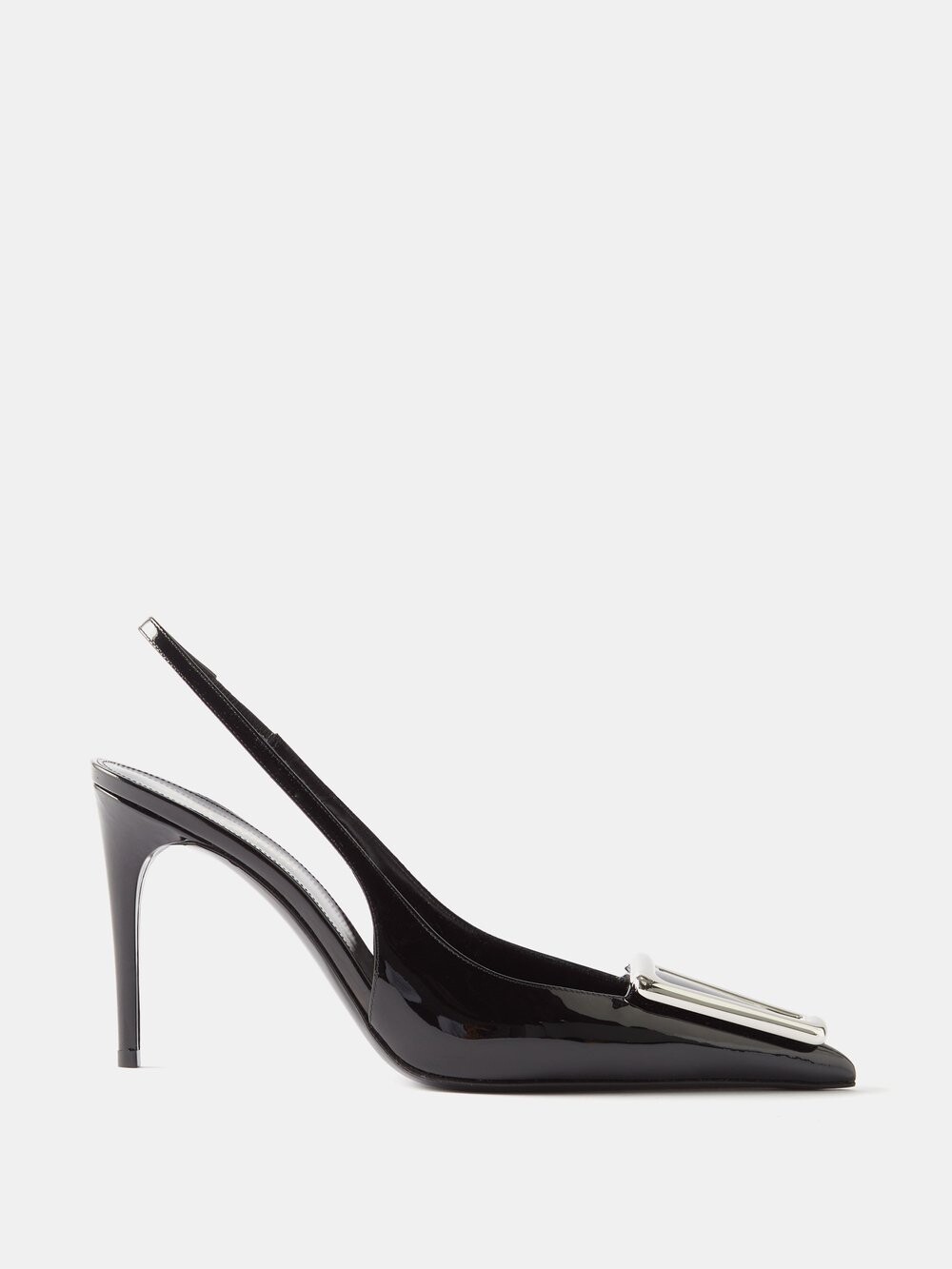 

Кожаные туфли avenue 95 с пяткой на пятке Saint Laurent, черный