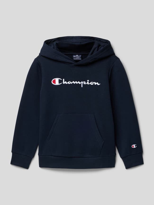 

Толстовка с принтом этикетки CHAMPION, темно-синий