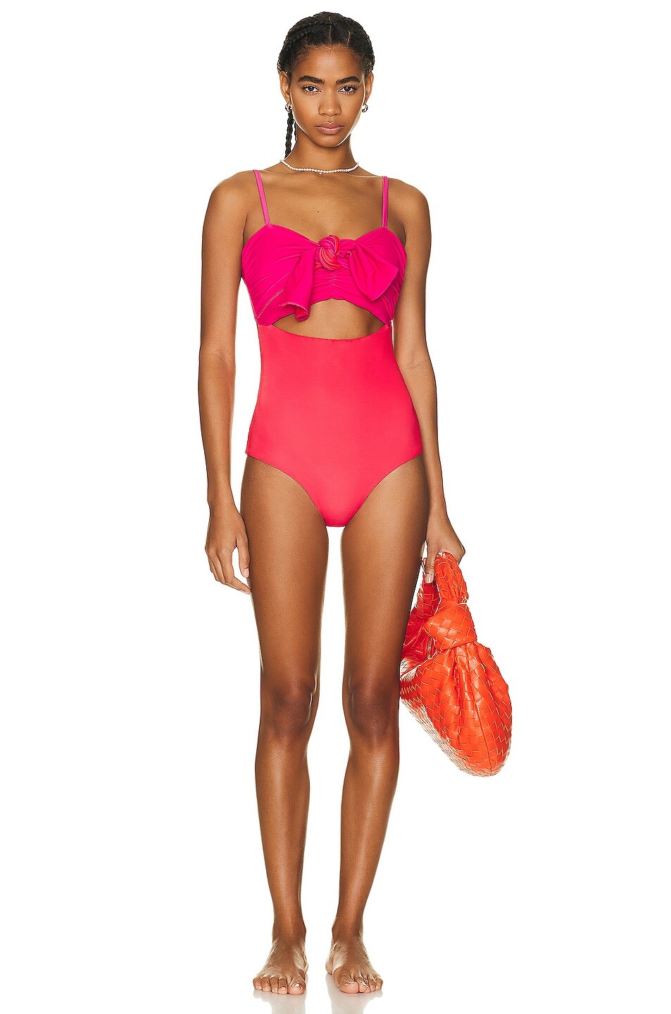 

Купальник Silvia Tcherassi Constanzo One Piece, цвет Fuchsia & Coral