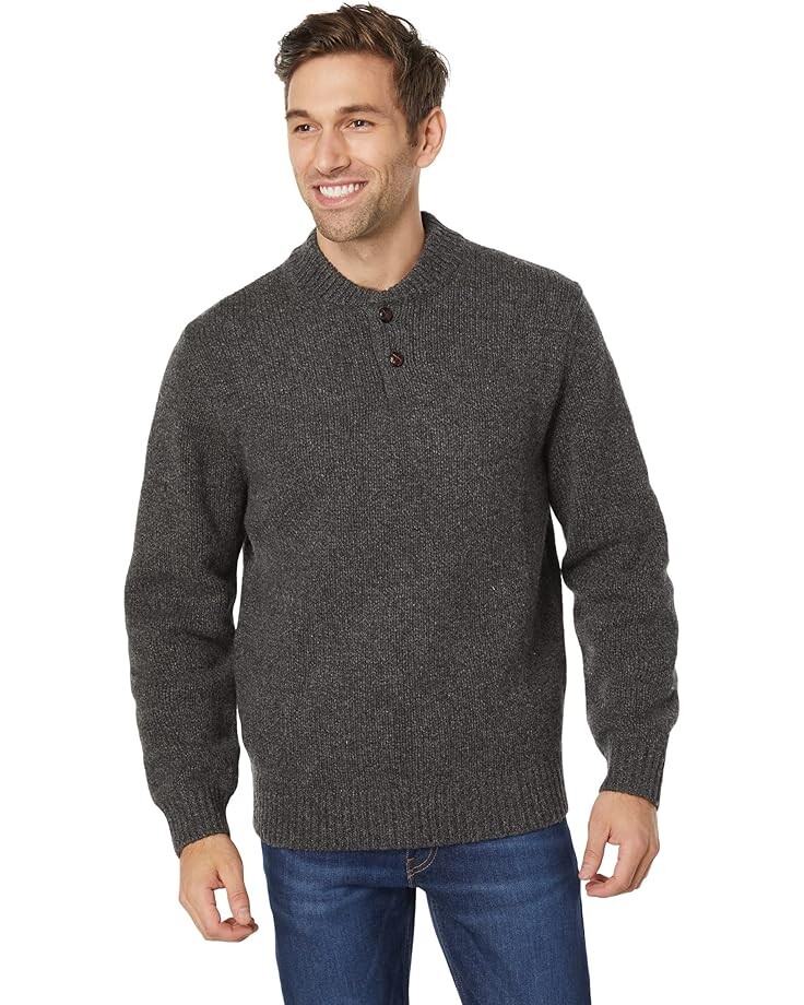 

Свитер L.L.Bean Classic Raggwool Henley, угольный