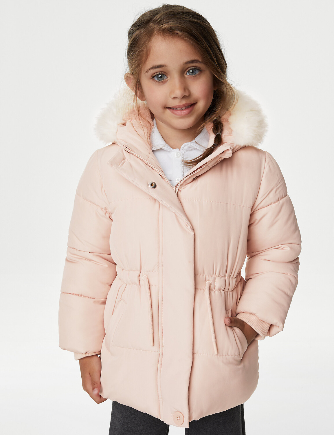 

Парка Stormwear с капюшоном (2–8 лет) Marks & Spencer, розовый
