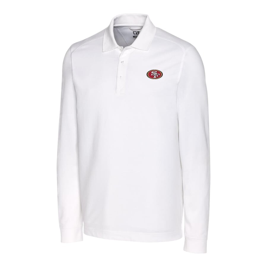 

Поло с длинным рукавом Cutter & Buck San Francisco 49Ers, белый