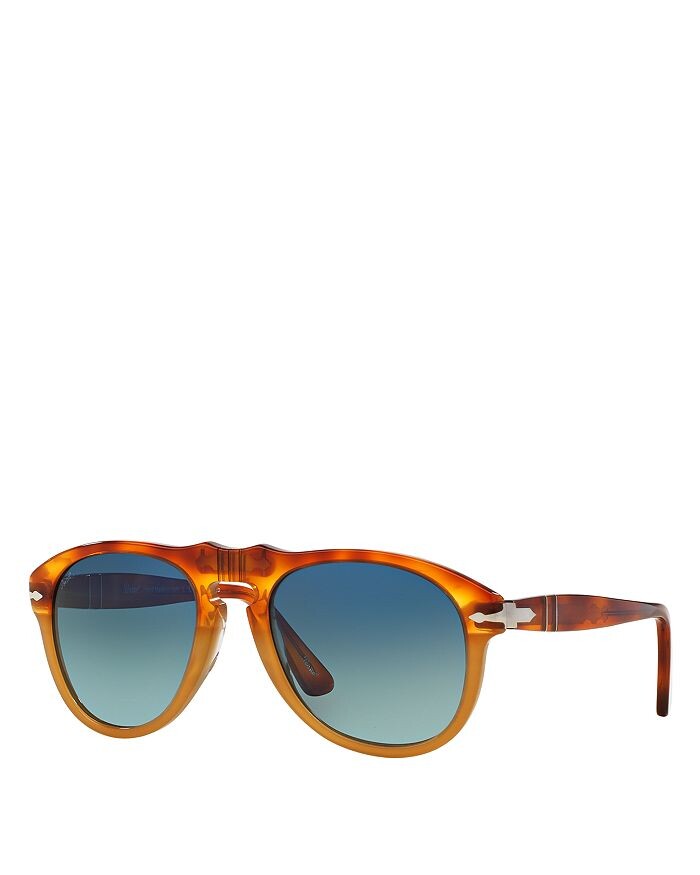 

Поляризованные солнцезащитные очки-пилоты Persol, 54 мм, оранжевый