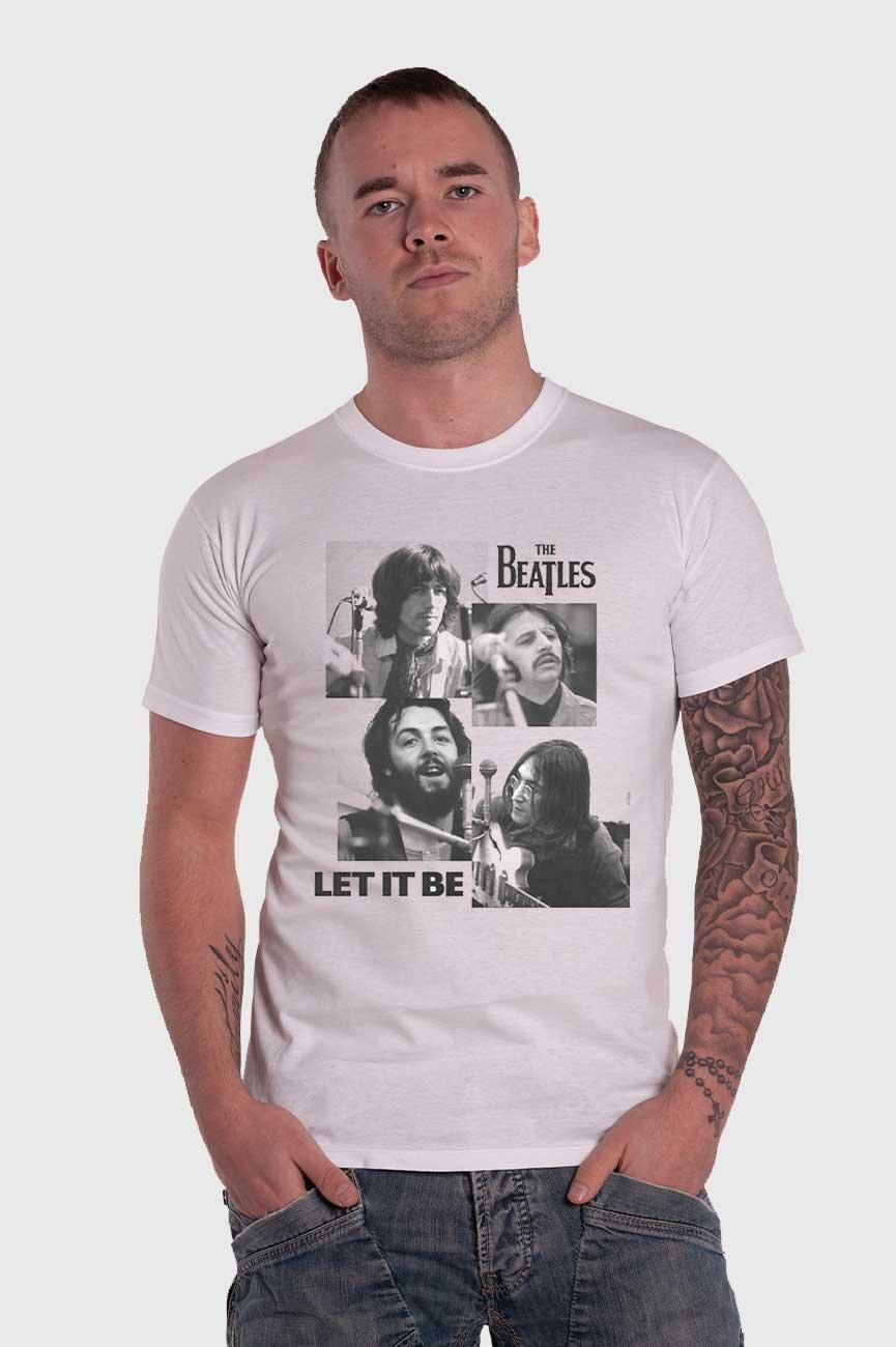 the beatles – let it be lp Футболка Let it Be с фотографиями Beatles, белый