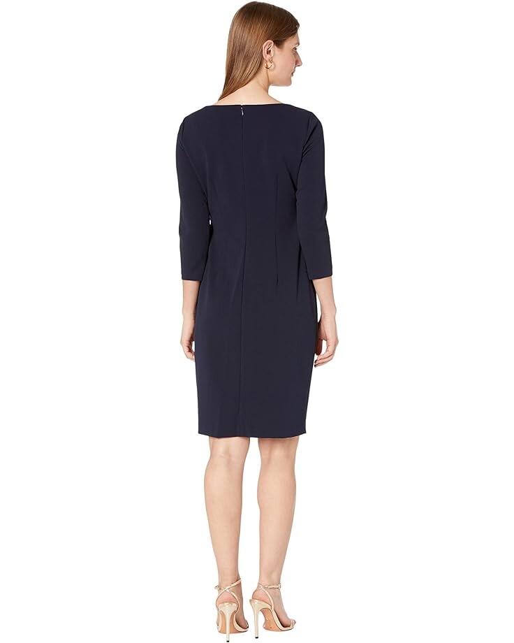 

Платье Calvin Klein Long Sleeve Pleated Waist Dress, цвет Twilight