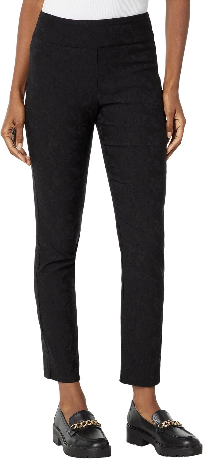 

Брюки до щиколотки без застежек Krazy Larry, цвет Black Flower Jacquard